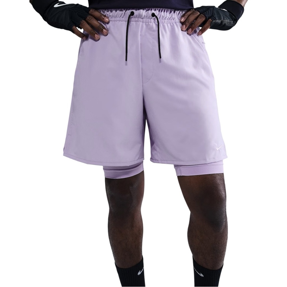 Nike‎ Unlimited Dri-FIT 7" 2-in-1 Training Shorts Men’s Large Purple Lilac
